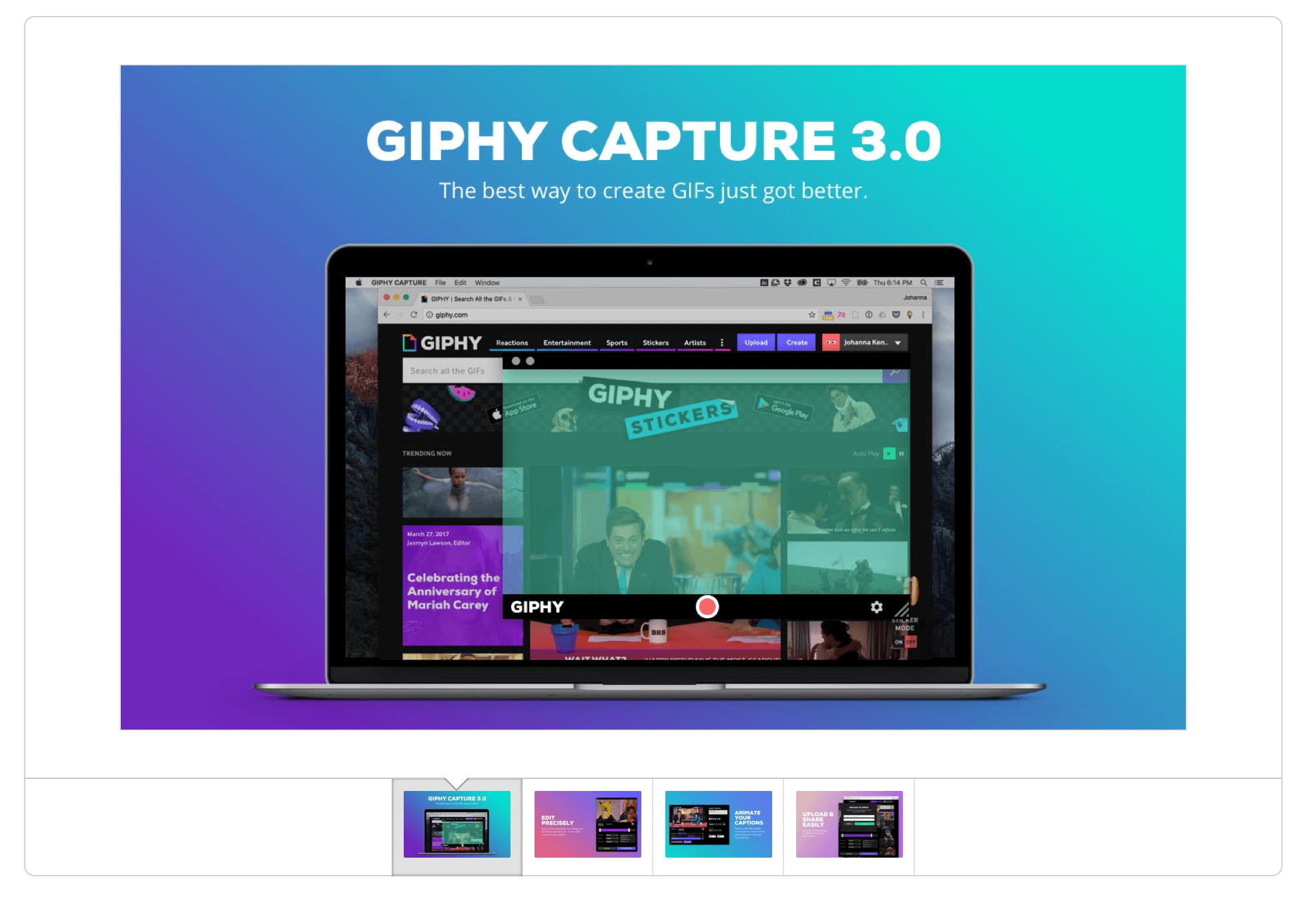 Giphy Captureの使い方 Macの画面をキャプチャしてgif動画作成