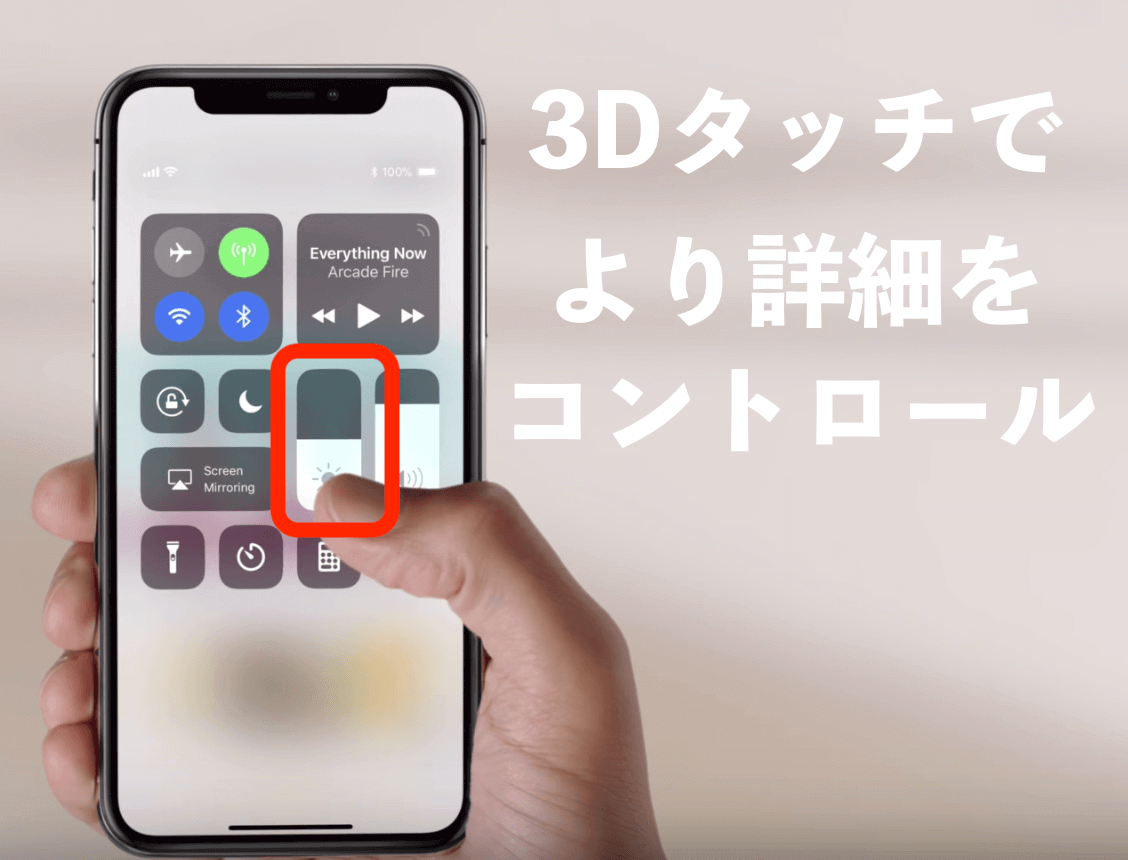3Dタッチ操作の写真