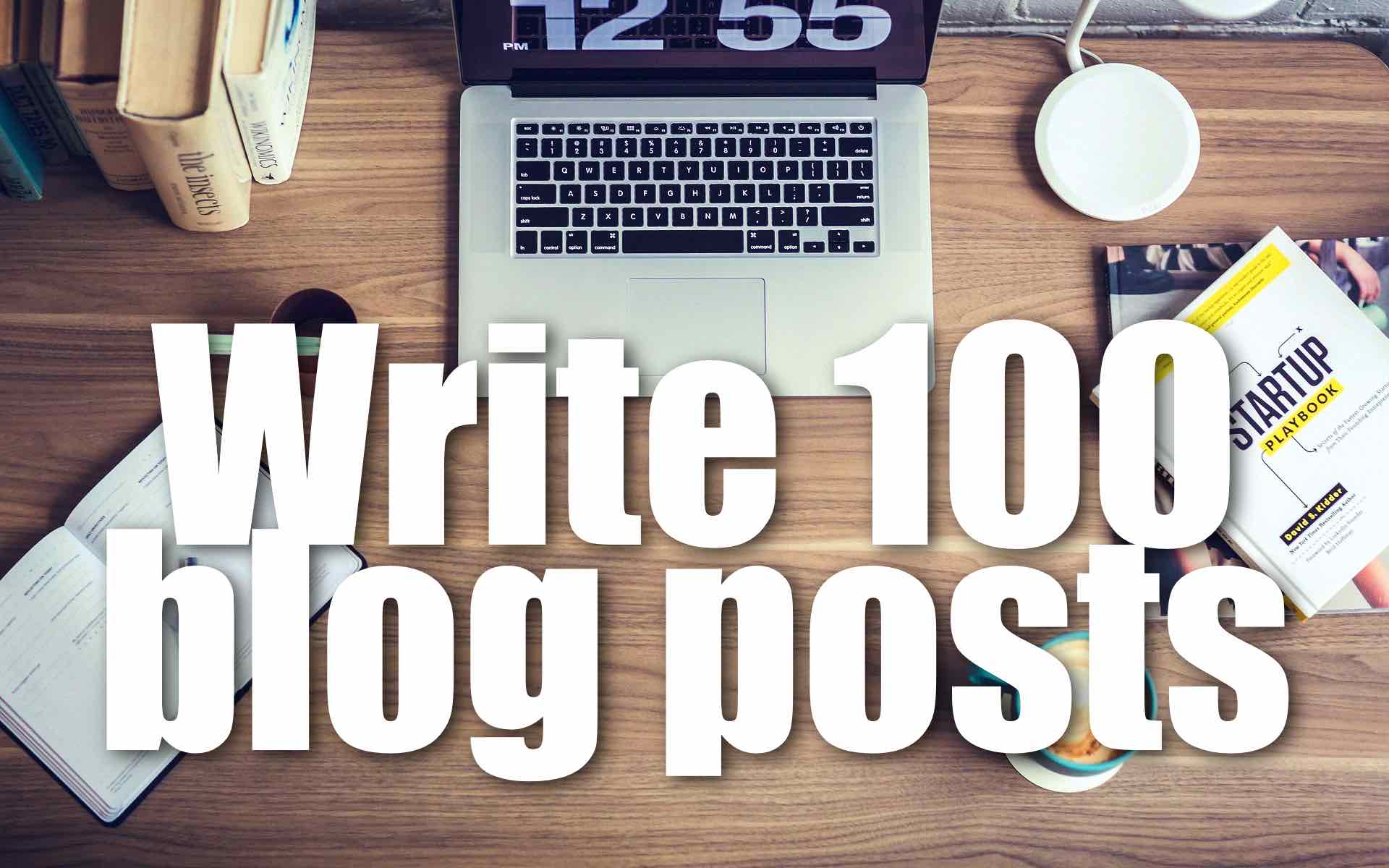 「ブログを100記事書く」のアイキャッチ