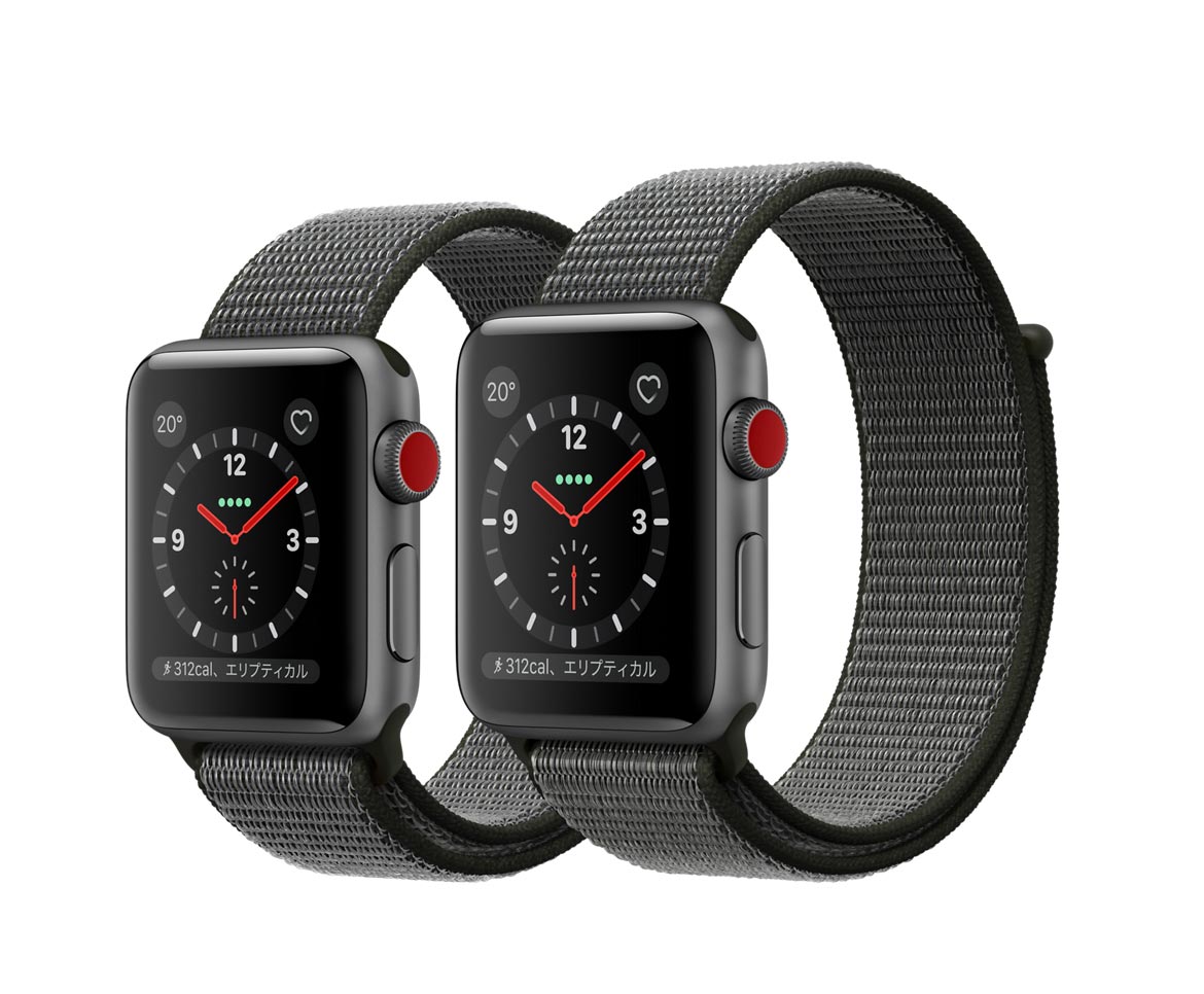 AppleWatchseries3ダークオリーブスポーツループの写真