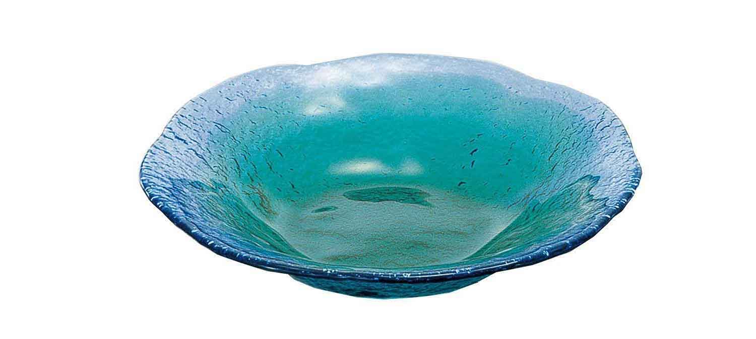 oyo-Sasaki-Glass-Medium-Plate-Blue-Green